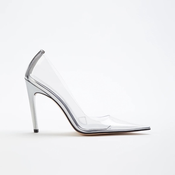 Good American silver lucite heels - Picture 3 of 8